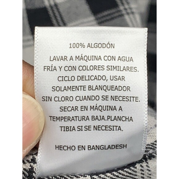 Levi's Button Down Shirt Mens Black Check Long Sleeve Chest Pocket Farm Chore XL - Picture 12 of 13